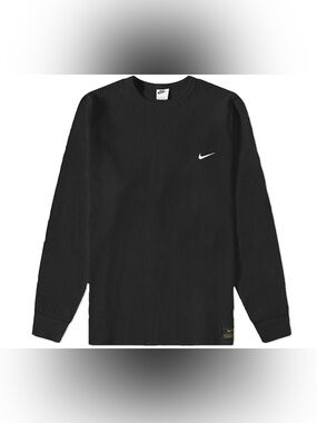 Mens Nike Life Long-Sleeve Heavyweight
Waffle Top DX0894-010 - Black Size Large